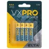 Alkáli elem AAA LR03 1,5V Elta VXPRO (4 darabos bliszter)
