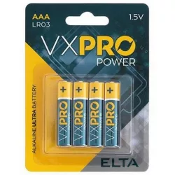 Alkáli elem AAA LR03 1,5V Elta VXPRO (4 darabos bliszter)