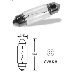 QLUX Szofita izzó 12V 5W SV8-8,5 35mm