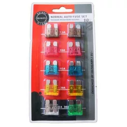 Biztosíték készlet normál késes 10 darabos bliszter