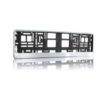 Rendszámtábla tartó keret csiszolt ezüst fóliás