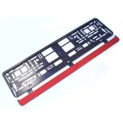 Rendszámtábla tartó keret Piros fóliás