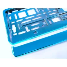 Rendszámtábla tartó keret Metál Világos Kék