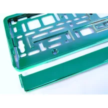 Rendszámtábla tartó keret Metál Zöld