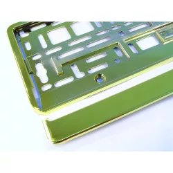 Rendszámtábla tartó keret Metál Arany