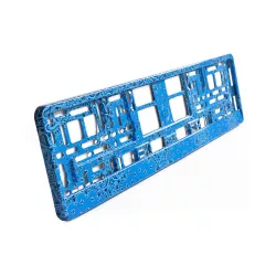 Rendszámtábla tartó keret mintás kék virágos