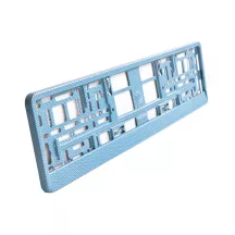 Rendszámtábla tartó keret mintás kék karbon