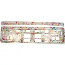 Rendszámtábla tartó keret virág mintás