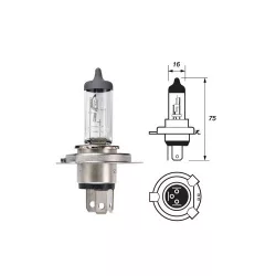 Jármű izzó H4 12V 60/55W UV-Stop