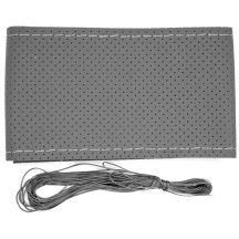 Kormányvédő Szürke varrható PU bőr (Lyukacsos)