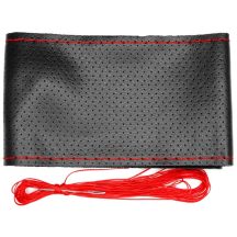 Kormányvédő Fekete varrható Valódi bőr (Lyukacsos)