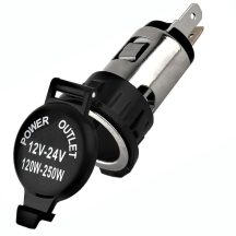 Szivargyújtó és töltő aljzat 12-24V 120-250W 10A