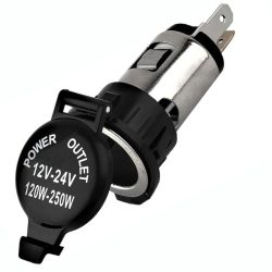 Szivargyújtó és töltő aljzat 12-24V 120-250W 10A