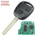 Toyota Kulcsház + Elektronika 433Mhz 2 gombos