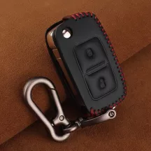   Vw Amarok Polo Golf Bora Jetta Seat Altea Alhambra Kulcsház Bőrtok 2 gombos