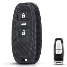 Audi Kulcsház Szilikon tok Karbon mintás 3 gombos