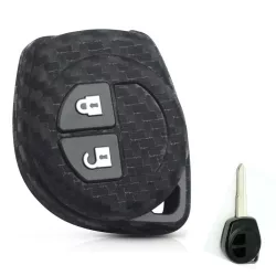 Suzuki Kulcsház Szilikon tok Karbon mintás 2 gombos