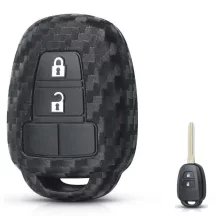 Toyota Kulcsház Szilikon tok Karbon mintás 2 gombos