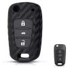 Kia Kulcsház Szilikon tok Karbon mintás 3 gombos