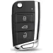 Vw Golf Polo Touran Tiguan Skoda Octavia Fabia SuperB Bicskakulcs ház 3-gombos