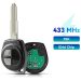 Suzuki Swift Grand Vitara Ignis Kulcsház elektronokával 433Mhz ID46 SZ11R 2 gombos