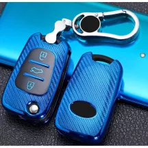 Hyundai Kia Bicskakulcs szilikon tok 3 gombos Kék