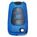 Hyundai Kia Bicskakulcs szilikon tok 3 gombos Kék