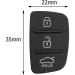 Hyundai Kia Bicskakulcs nyomógomb 3 gombos