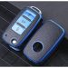 Volkswagen Skoda kulcsvédő tok 3 gombos Kék