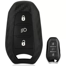   Peugeot 208 308 508 3008 5008 Bicskakulcs Szilikon tok Karbon mintás 3 gombos