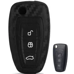 Ford Fiesta Focus Galaxy Mondeo Kuga 2003- kulcsház szilikon tok 3 gombos