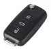 Vw Seat Skoda Bicskakulcs ház 433Mhz ID48 HU75T 3-gombos 5K0837202AD