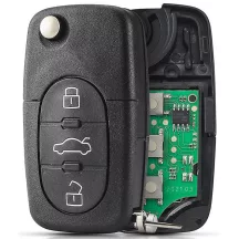   Audi A2 A4 Vw Beetle 1999-2005 Bicskakulcs elektronikával 433Mhz ASK 3 gomb 8Z0837231D