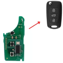 Hyundai i20 i30 ix35 Kia Kulcsház elektronika FSK 433Mhz 3 gombos