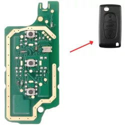 Peugeot Citroen Távirányító elektronika PCB 433MHz ASK PCF7936A ID46