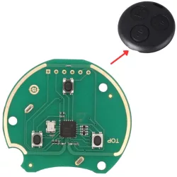 Smart Fortwo 450 Forfour Roadster Távirányító elektronika PCB 433MHz 3 gombos
