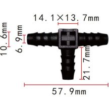 Csőcsatlakozó T idom DEL1161