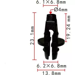 Műanyag anya univerzális DEL1185