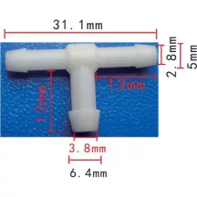 Csőcsatlakozó T idom DEL1198