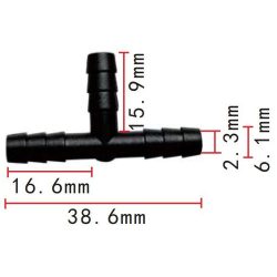 Csőcsatlakozó T idom DEL406