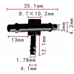 Csőcsatlakozó T idom 14031114