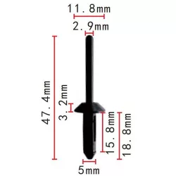 Műanyag szegecs 20423647