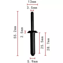 Műanyag szegecs 25524005