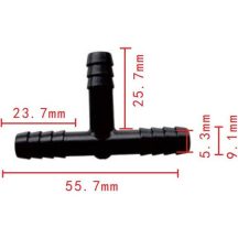 Csőcsatlakozó T idom DEL505