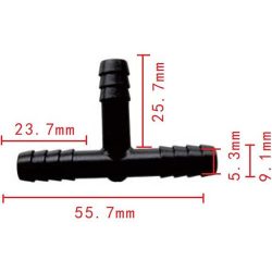 Csőcsatlakozó T idom DEL505