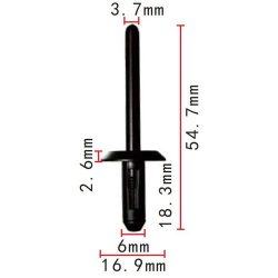 Műanyag szegecs DELC604