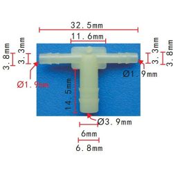 Csőcsatlakozó T-idom 1610403