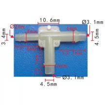 Csőcsatlakozó T-idom 14017780