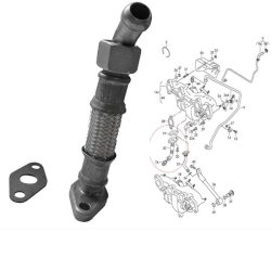 Audi Seat Skoda Vw Turbó olajcső 038145736C