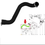 Renault Megane 1.9 Diesel Turbócső 8200201617